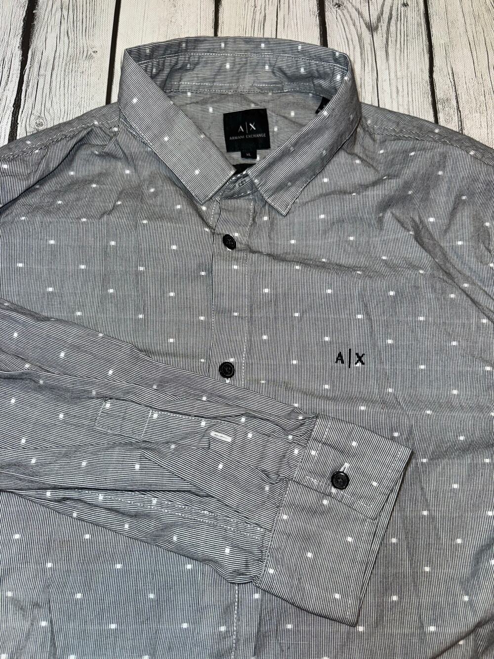 Armani Exchange A|X Men’s Slim Fit Dress Shirt XL Long Sleeve Button Up
